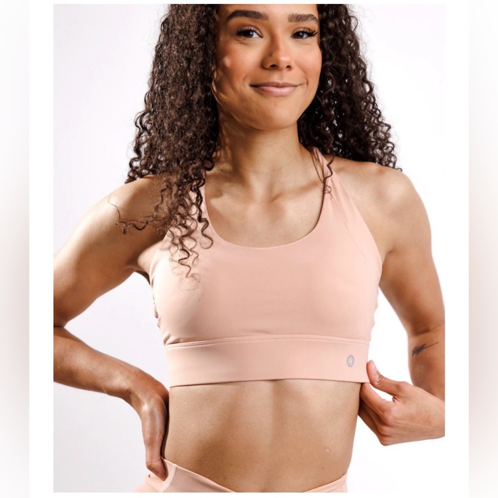 Astoria Activewear LUXE POWER Sports Bra - Rose Quartz- Size Medium